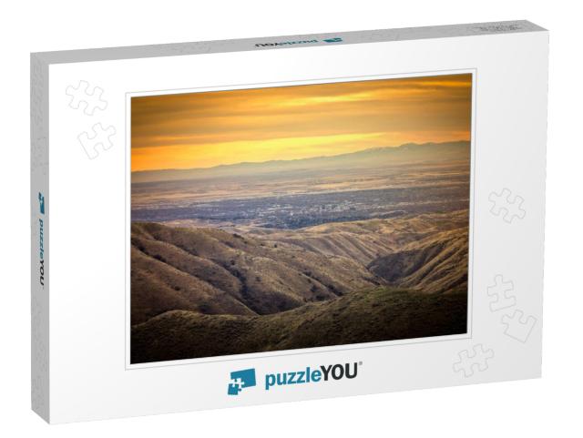 View of Boise, Idaho from Boise Peak with Distant Mountai... Jigsaw Puzzle