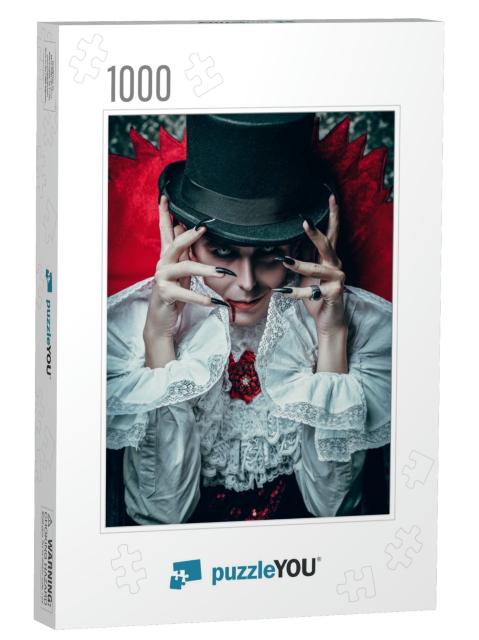 Portrait of a Traditional Vampire Aristocrat of the 19th... Jigsaw Puzzle with 1000 pieces