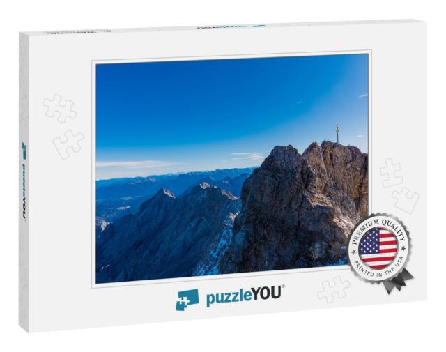Top of Germanys Highest Peak-Zugspitze. the Zugspitze is... Jigsaw Puzzle