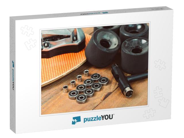 Skateboard & Surf Skate Maintenance Concept. Selective Fo... Jigsaw Puzzle