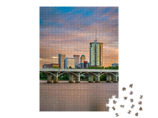 Tulsa, Oklahoma, USA Downtown Skyline on the Arkansas Rive... Jigsaw Puzzle with 1000 pieces
