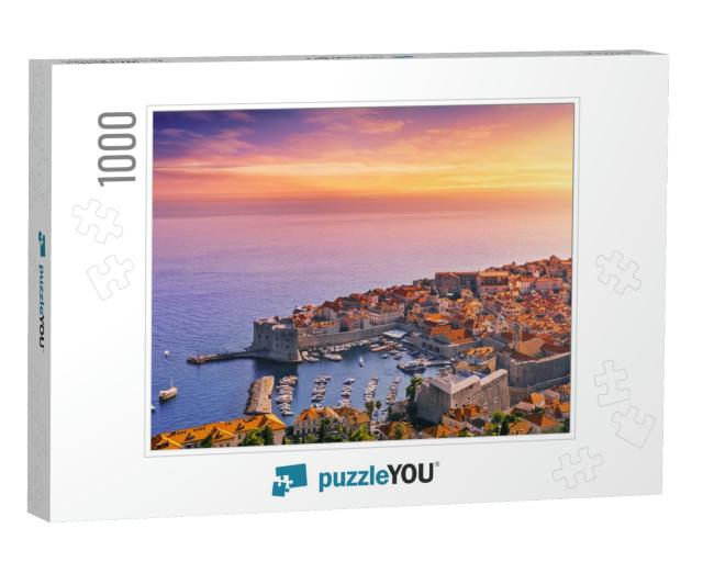 Sunset in Dubrovnik... Jigsaw Puzzle with 1000 pieces