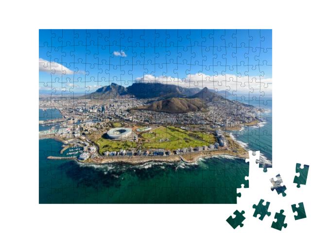 Aerial View of Cape Town, South Africa on a Sunny Afterno... Jigsaw Puzzle with 200 pieces