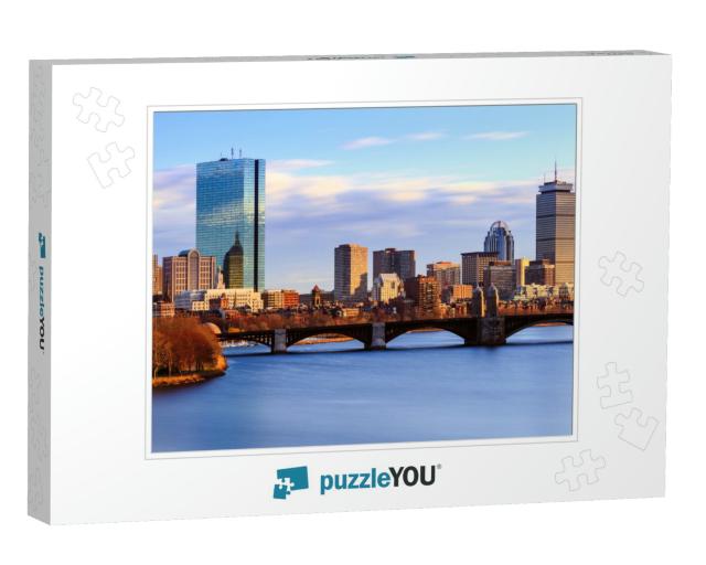 Back Bay Boston Skyline on a Summer Afternoon... Jigsaw Puzzle