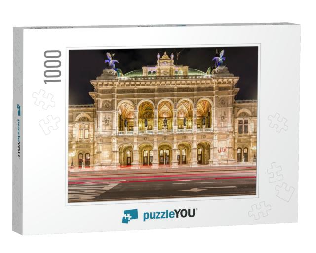 Vienna State Opera At Night, Vienna, Austria... Jigsaw Puzzle with 1000 pieces