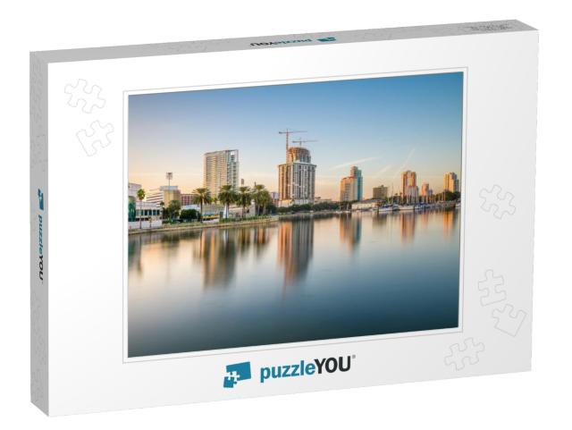 St. Petersburg, Florida, USA Downtown City Skyline At Twil... Jigsaw Puzzle