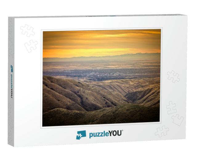 View of Boise, Idaho from Boise Peak with Distant Mountai... Jigsaw Puzzle