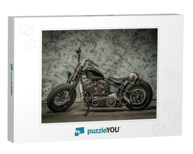 Harley Davidson Motorcycle with Cool Background... Jigsaw Puzzle
