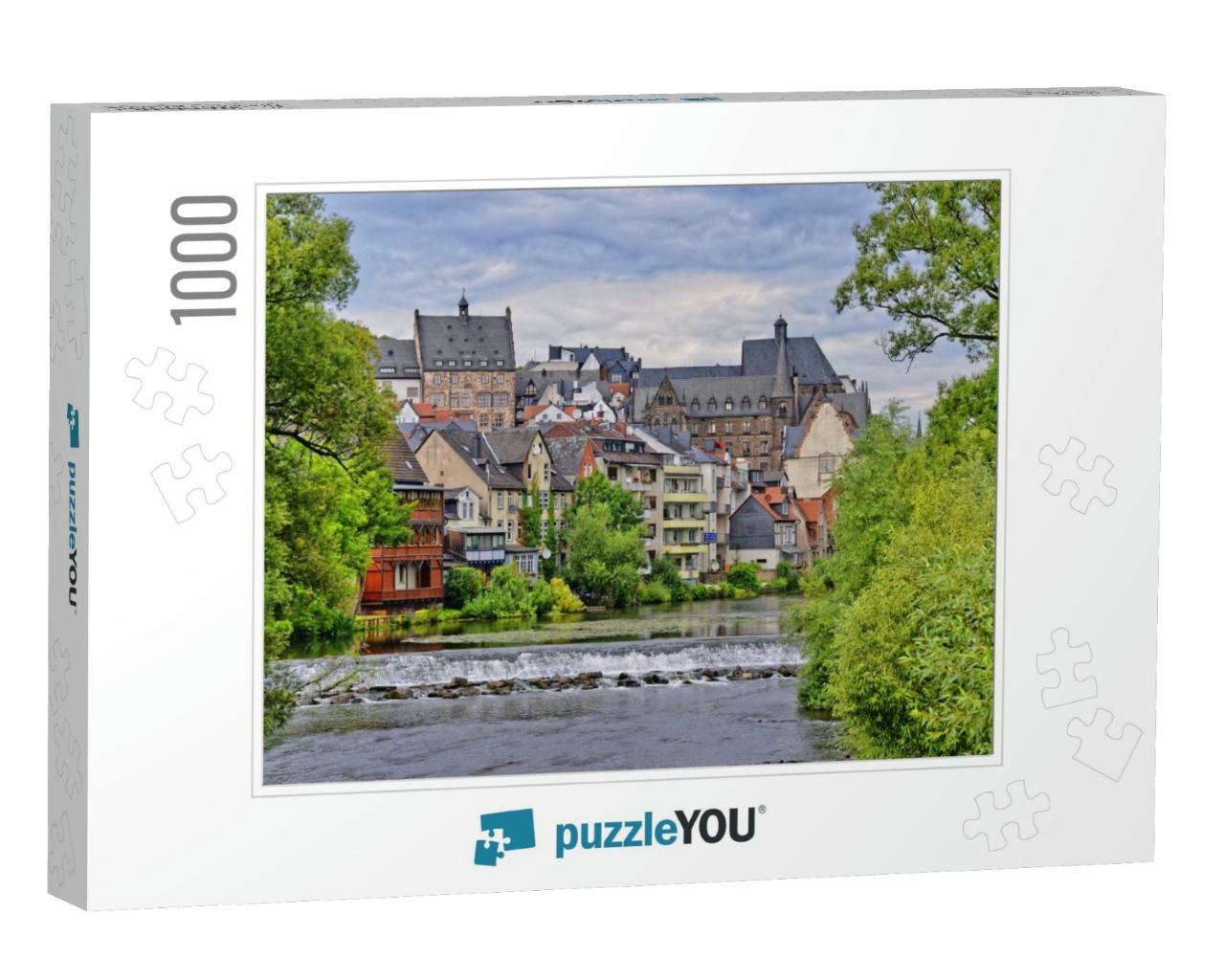 Lahn, a River in Marburg, Germany... Jigsaw Puzzle with 1000 pieces