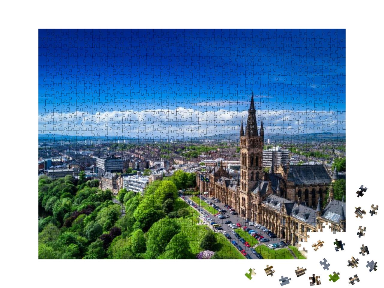 Aerial View of Glasgow, Scotland, Uk... Jigsaw Puzzle with 1000 pieces