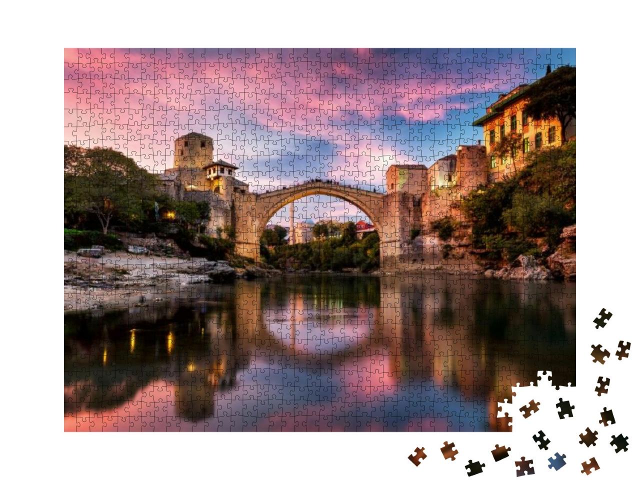 Mostar Old City in Bosnia... Jigsaw Puzzle with 1000 pieces