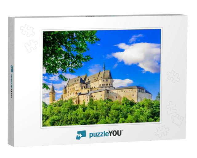 Vianden Castle & Vianden City, Luxembourg... Jigsaw Puzzle