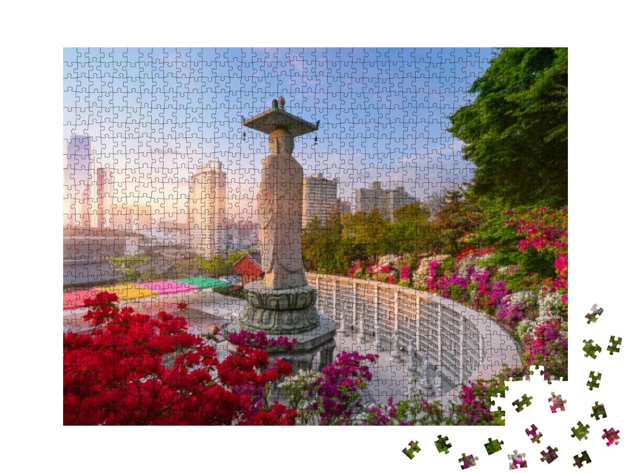 Sunrise of Bongeunsa Temple in Seoul South Korea... Jigsaw Puzzle with 1000 pieces