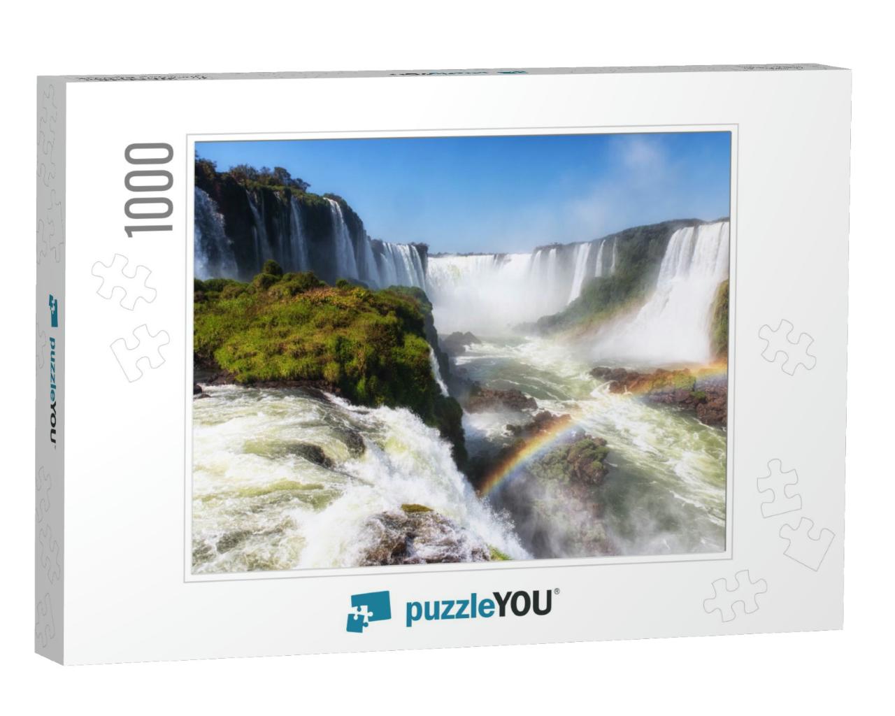 Iguazu Falls Iguacu Falls on the Border of Brazil & Argen... Jigsaw Puzzle with 1000 pieces