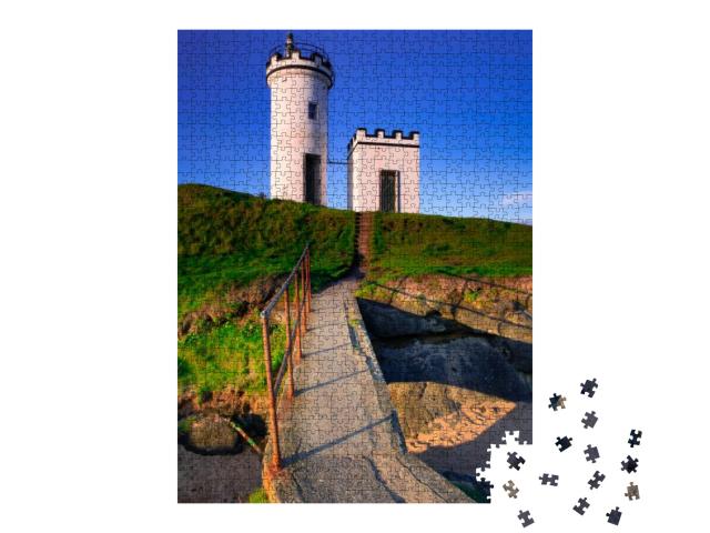 Elie Ness Light House on the Coast of Fife, Scotland on a... Jigsaw Puzzle with 1000 pieces