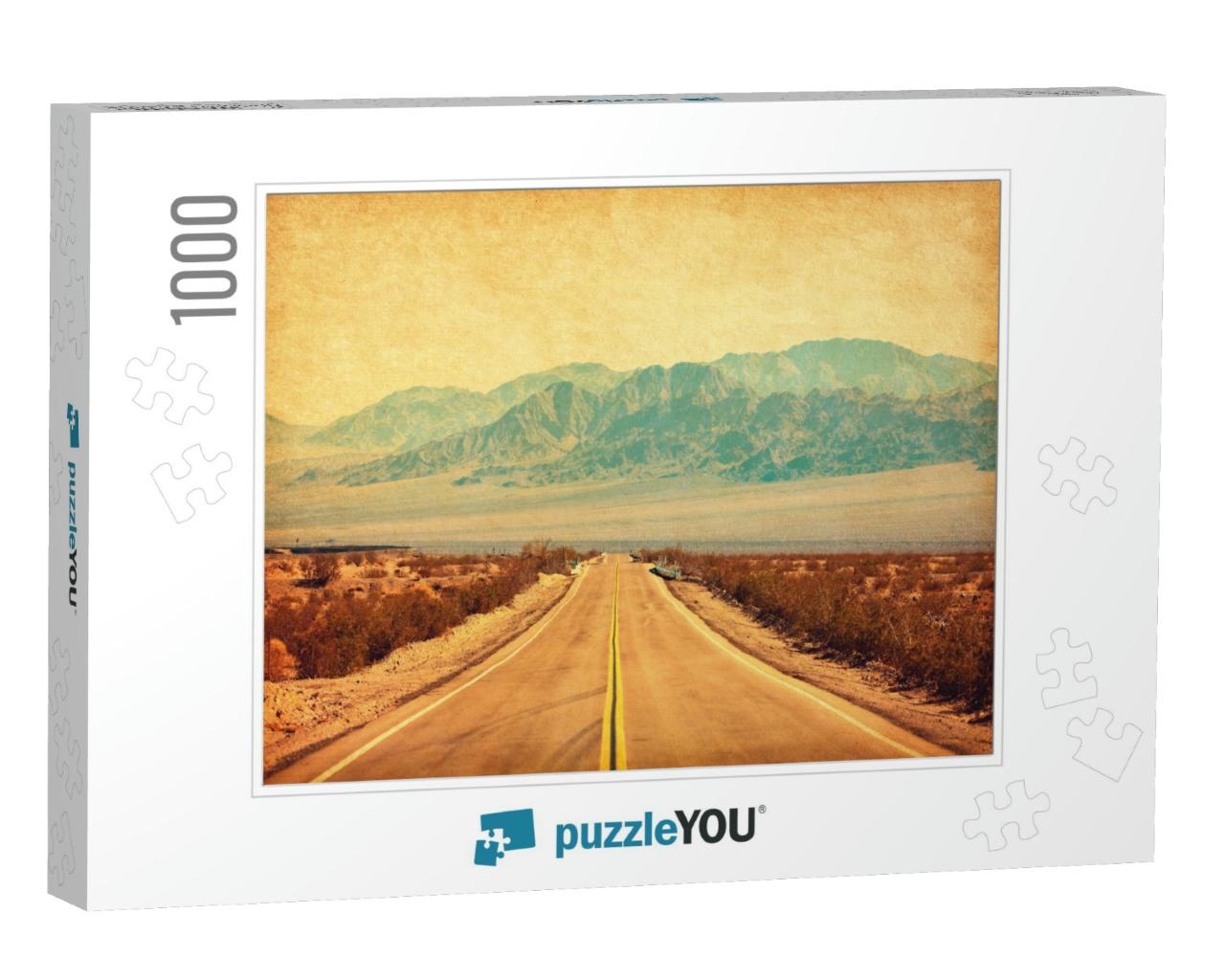 Route 66 Crossing the Mojave Desert, California, United S... Jigsaw Puzzle with 1000 pieces
