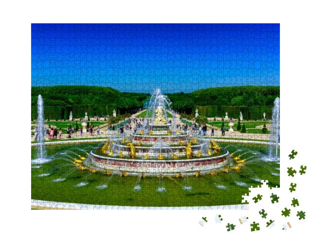 The Latona Fountain in the Garden of Versailles in France... Jigsaw Puzzle with 1000 pieces
