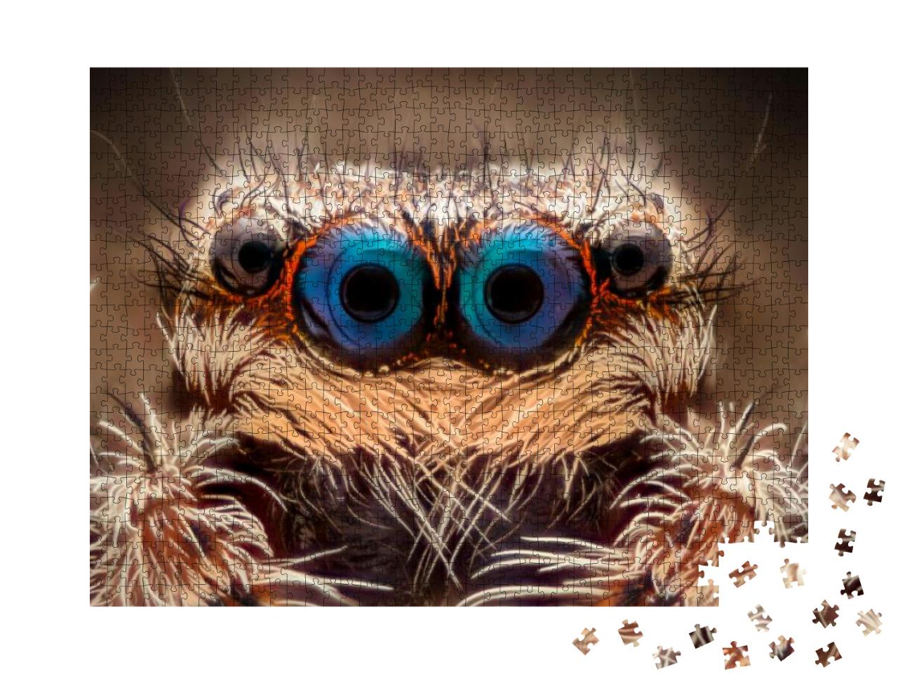 Extreme Magnification - Jumping Spider Portrait, Front Vi... Jigsaw Puzzle with 1000 pieces