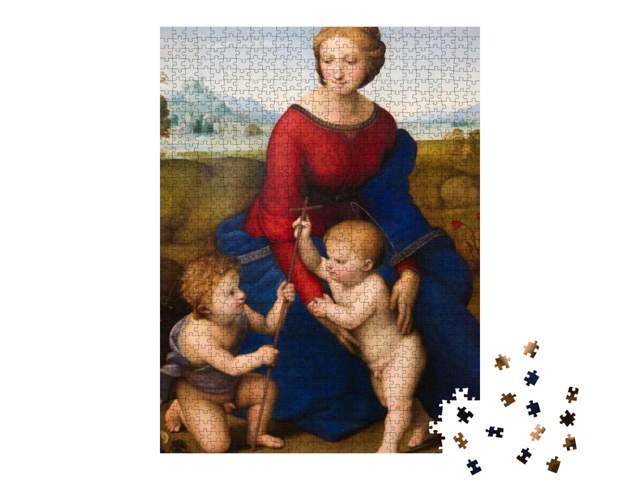 The Madonna of the Meadow, Painting Created by the Famous... Jigsaw Puzzle with 1000 pieces