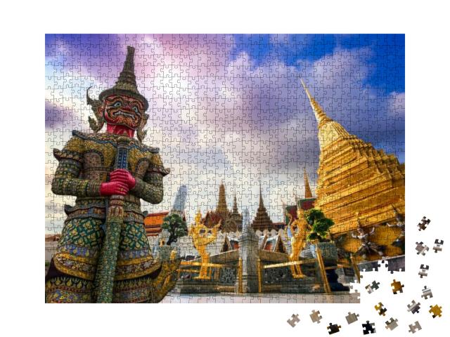 Wat Phra Kaew, Temple of the Emerald Buddha Wat Phra Kaew... Jigsaw Puzzle with 1000 pieces