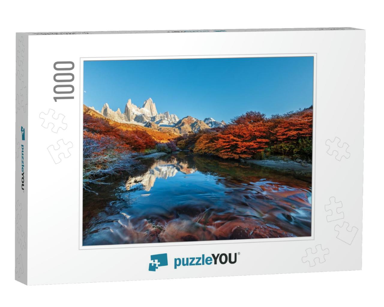 Fitz Roy Mountain Near El Chalten, in the Southern Patago... Jigsaw Puzzle with 1000 pieces