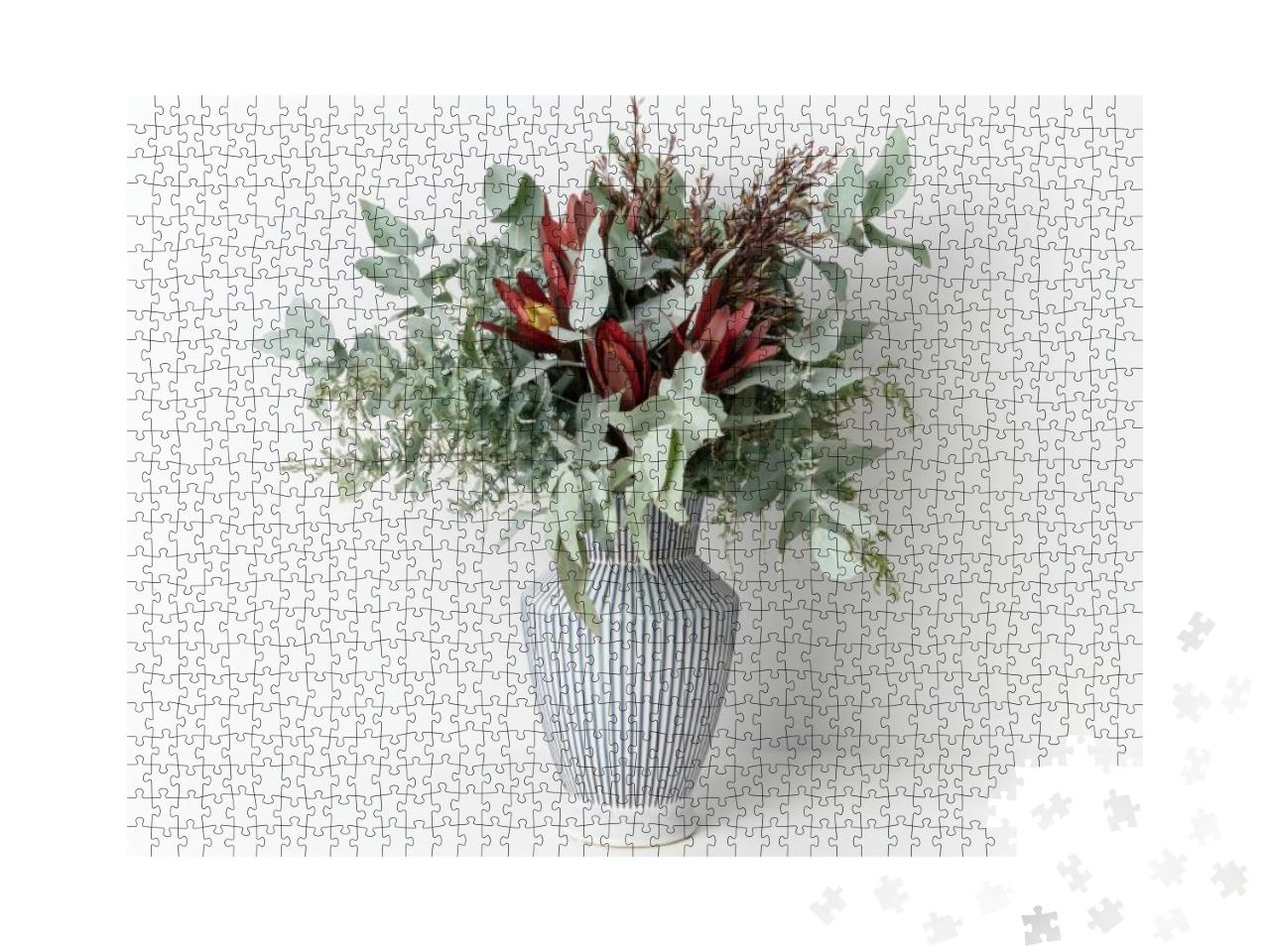 Beautiful Flower Arrangement of Mostly Australian Native... Jigsaw Puzzle with 1000 pieces