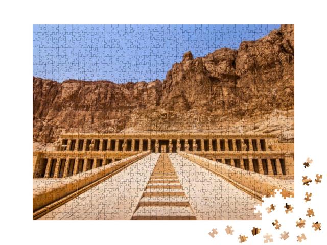 Exploring Egypt - Mortuary Temple of Hatshepsut - Main En... Jigsaw Puzzle with 1000 pieces