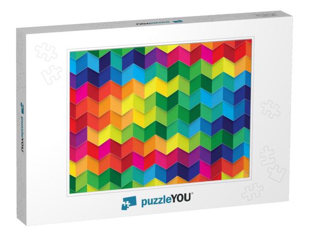 Colorful Geometric Abstract Background... Jigsaw Puzzle