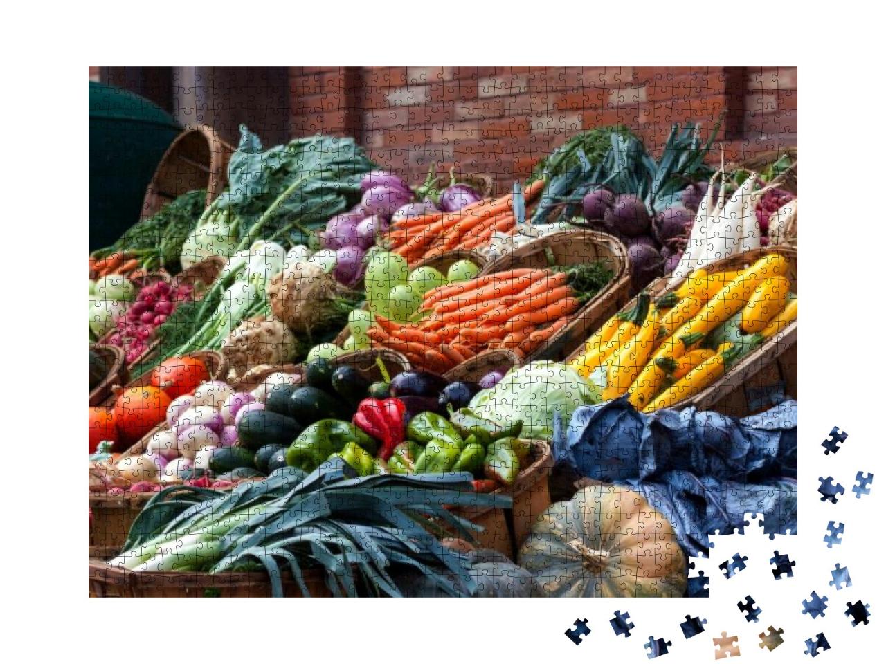 Fruits & Vegetables At a Market in France... Jigsaw Puzzle with 1000 pieces