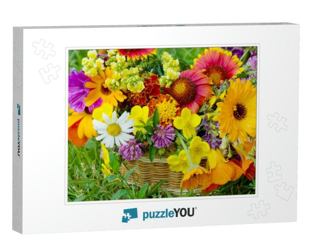 Beautiful Flowers in a Basket... Jigsaw Puzzle