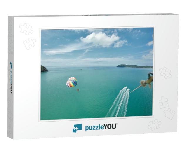 Aerial View of Parasailing Over the Island View in Langka... Jigsaw Puzzle