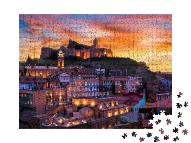 Old Town of Tblisi in Georgia At a Beautiful Sunset... Jigsaw Puzzle with 1000 pieces