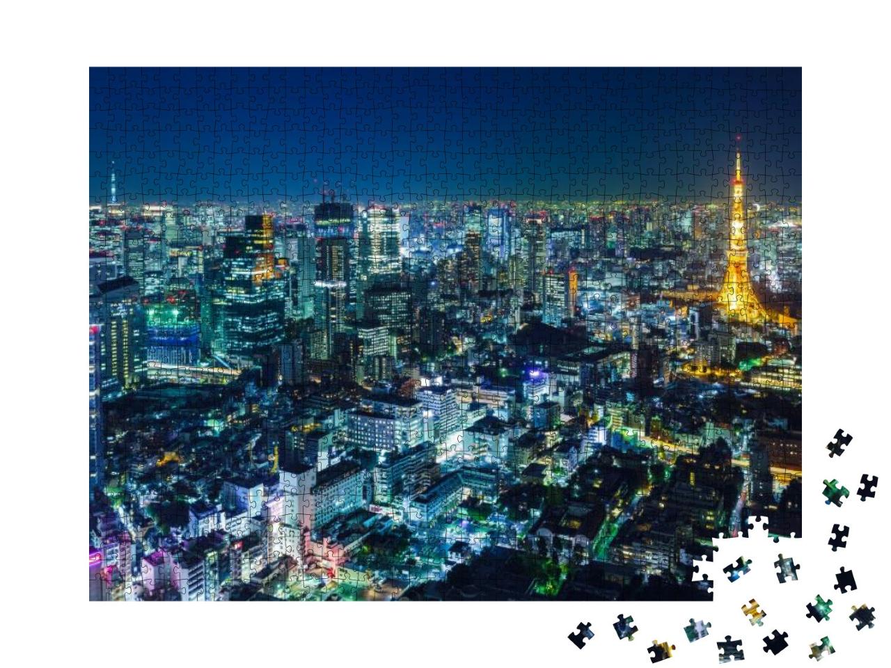 Tokyo Skyline At Night... Jigsaw Puzzle with 1000 pieces