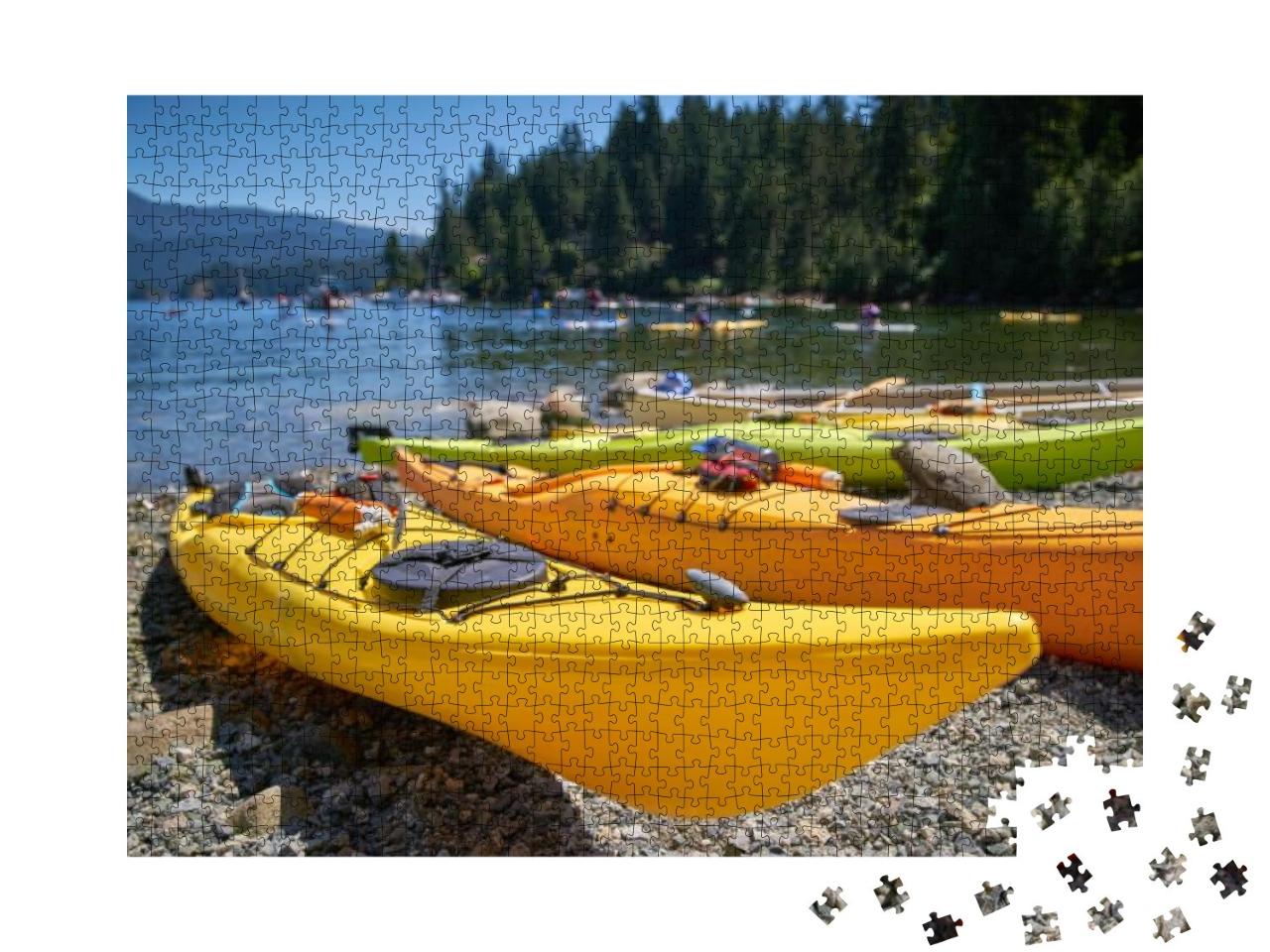 Kayaks on the Beach Deep Cove Bc. Kayaks on the Beach of... Jigsaw Puzzle with 1000 pieces