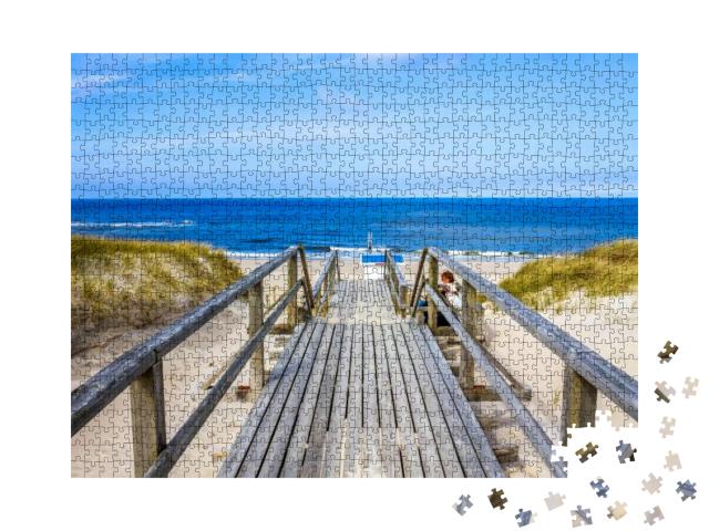 Beach in Westerland, Sylt, Germany... Jigsaw Puzzle with 1000 pieces