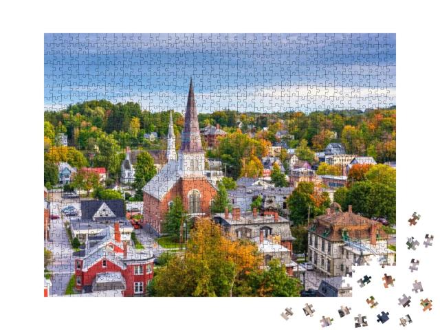 Montpelier, Vermont, USA Autumn Town Skyline... Jigsaw Puzzle with 1000 pieces