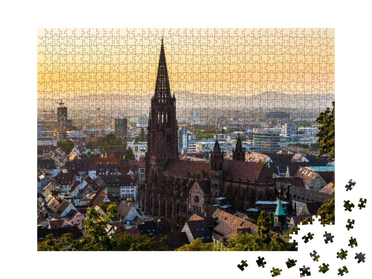 Germany, Black Forest City Freiburg Im Breisgau in Baden... Jigsaw Puzzle with 1000 pieces