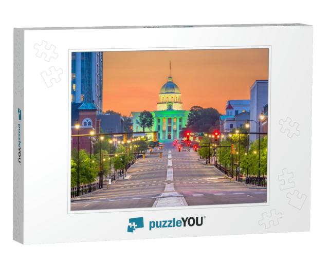 Montgomery, Alabama, USA with the State Capitol At Dawn... Jigsaw Puzzle