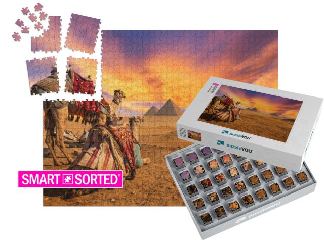 Egypt. Cairo - Giza. General View of Pyramids... | SMART SORTED® | Jigsaw Puzzle with 1000 pieces