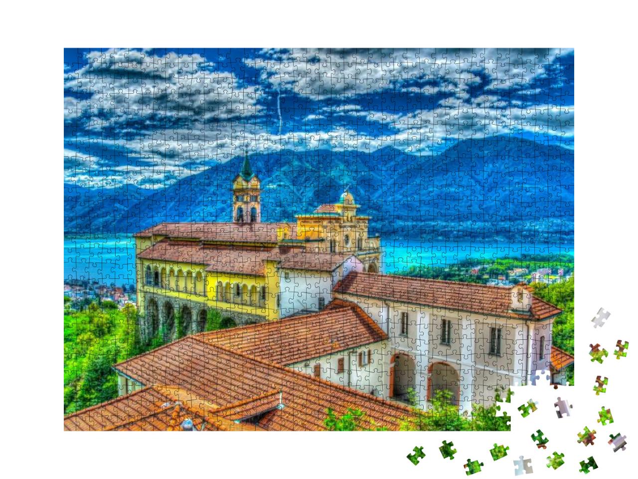 Santuario Della Madonna Del Sasso in Locarno, Switzerland... Jigsaw Puzzle with 1000 pieces