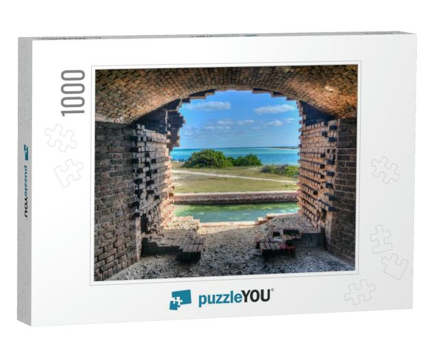 Window to the Ocean At Fort Jefferson At the Dry Tortugas... Jigsaw Puzzle with 1000 pieces