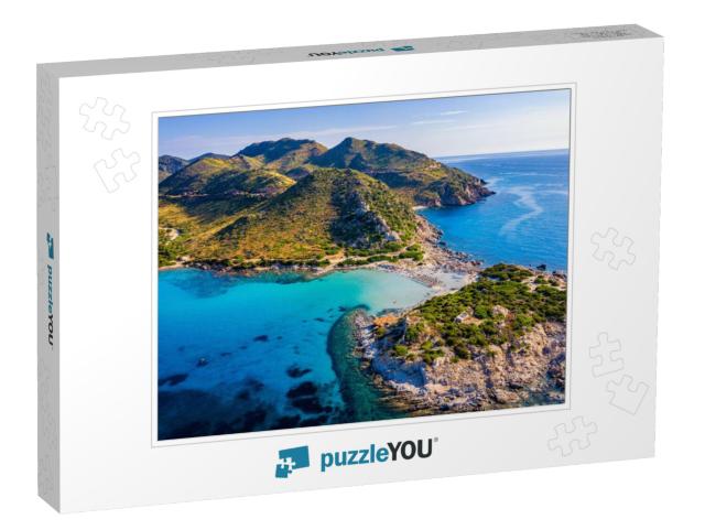 Cost of Sardinia Peninsula of Punta Molentis. View of Bea... Jigsaw Puzzle