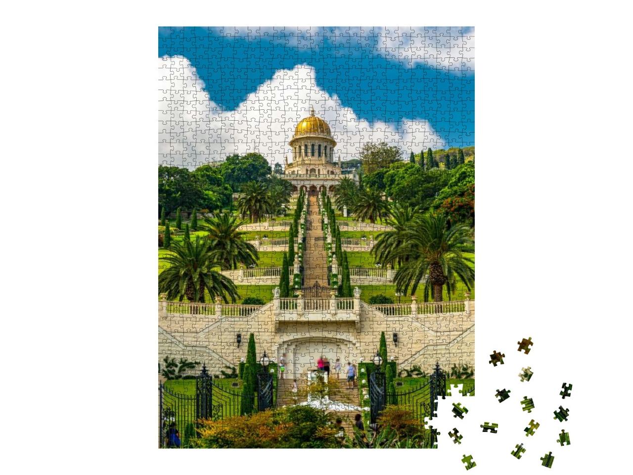 Bahai World Center with Gardens & Temple in Haifa, Israel... Jigsaw Puzzle with 1000 pieces
