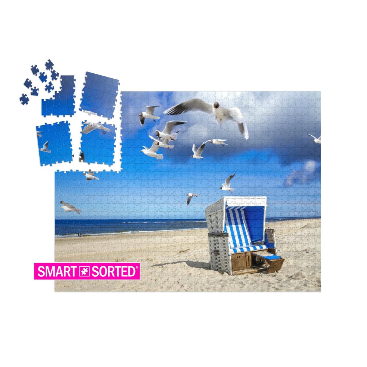 Beach in Westerland, Sylt, Germany... | SMART SORTED® | Jigsaw Puzzle with 1000 pieces