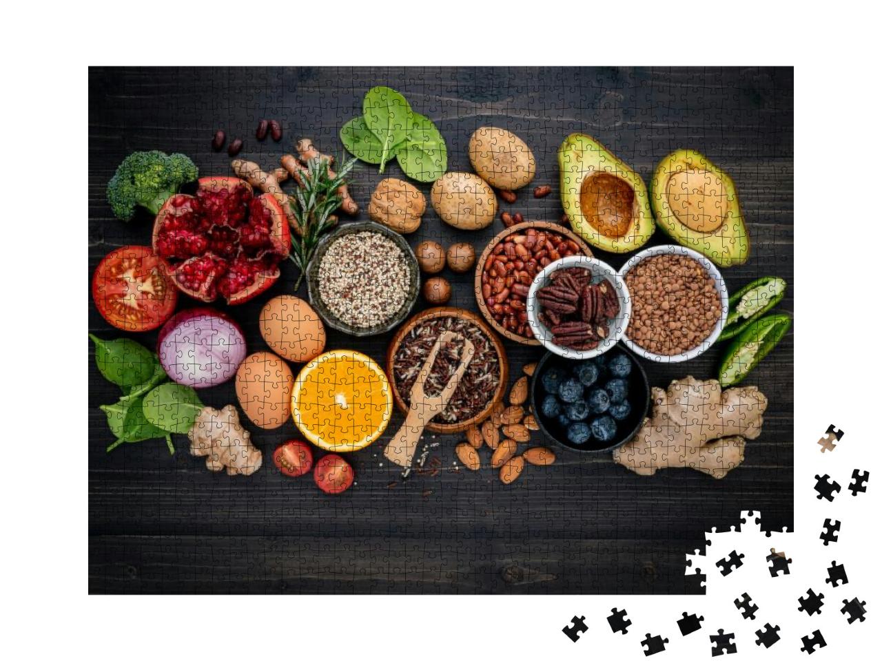 Ingredients for the Healthy Foods Selection. the Concept... Jigsaw Puzzle with 1000 pieces