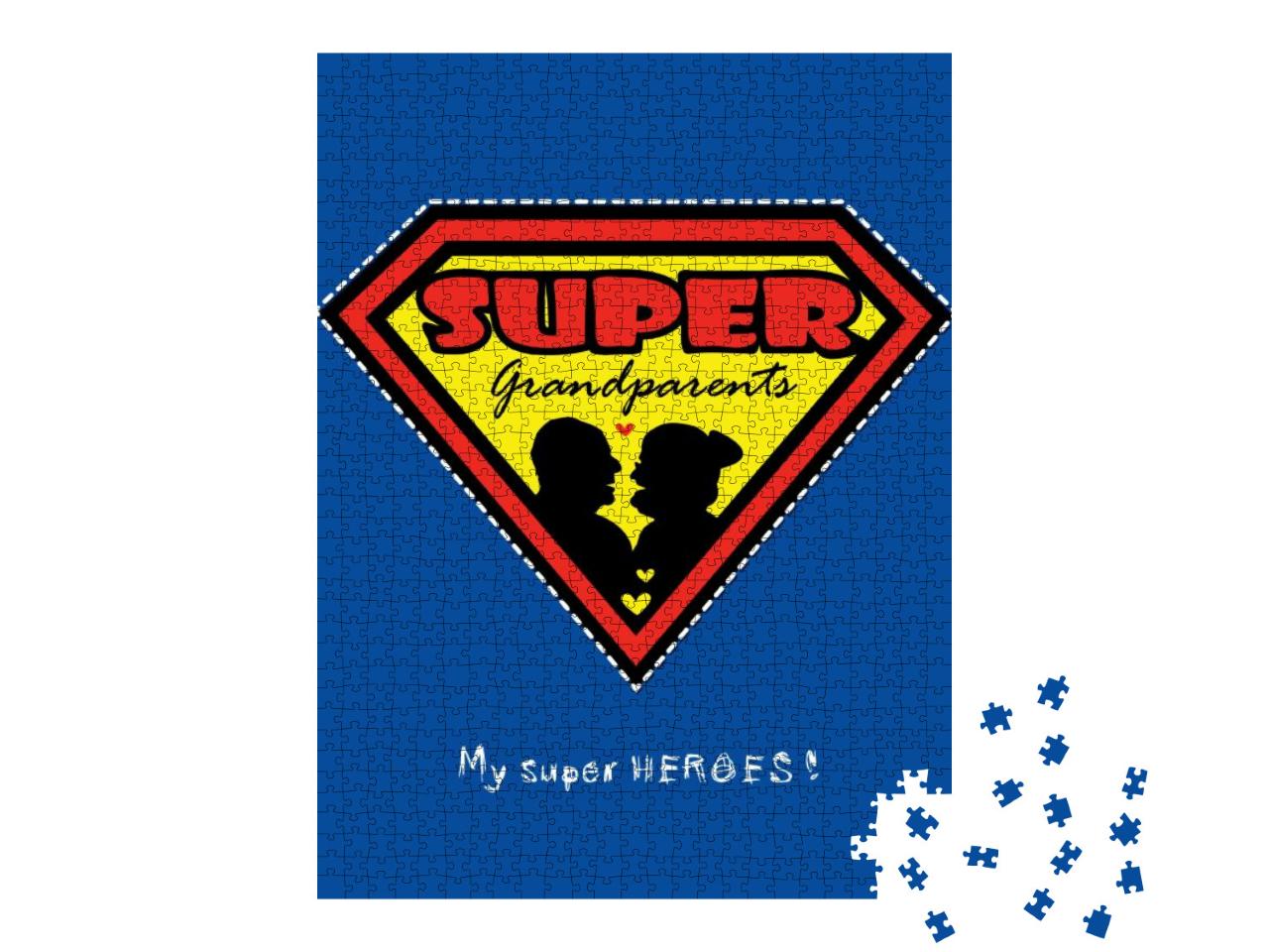 Super Grandparents Vector Design Card... Jigsaw Puzzle with 1000 pieces