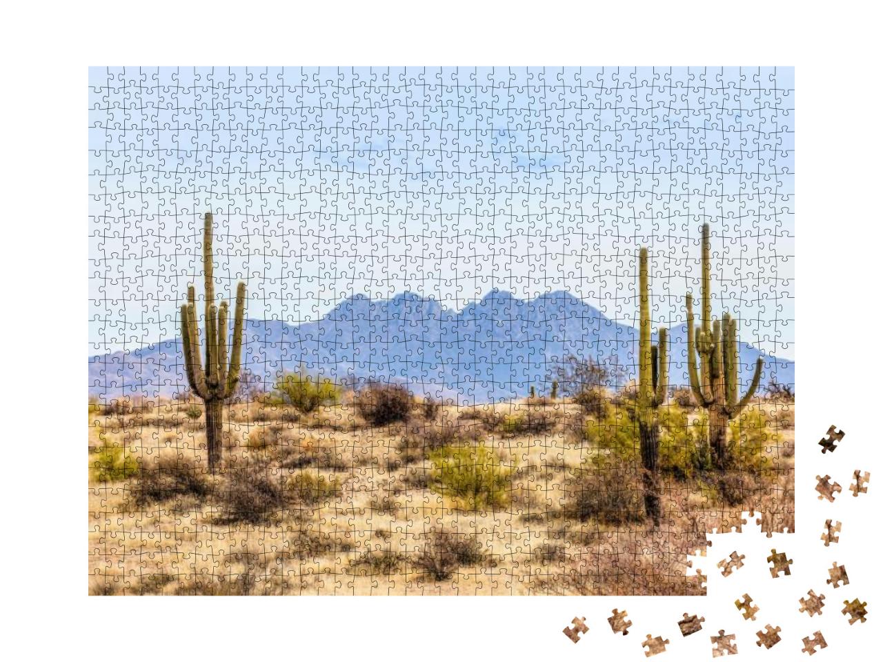 Four Peaks, a Prominent Landmark of the Mazatzal Mountain... Jigsaw Puzzle with 1000 pieces