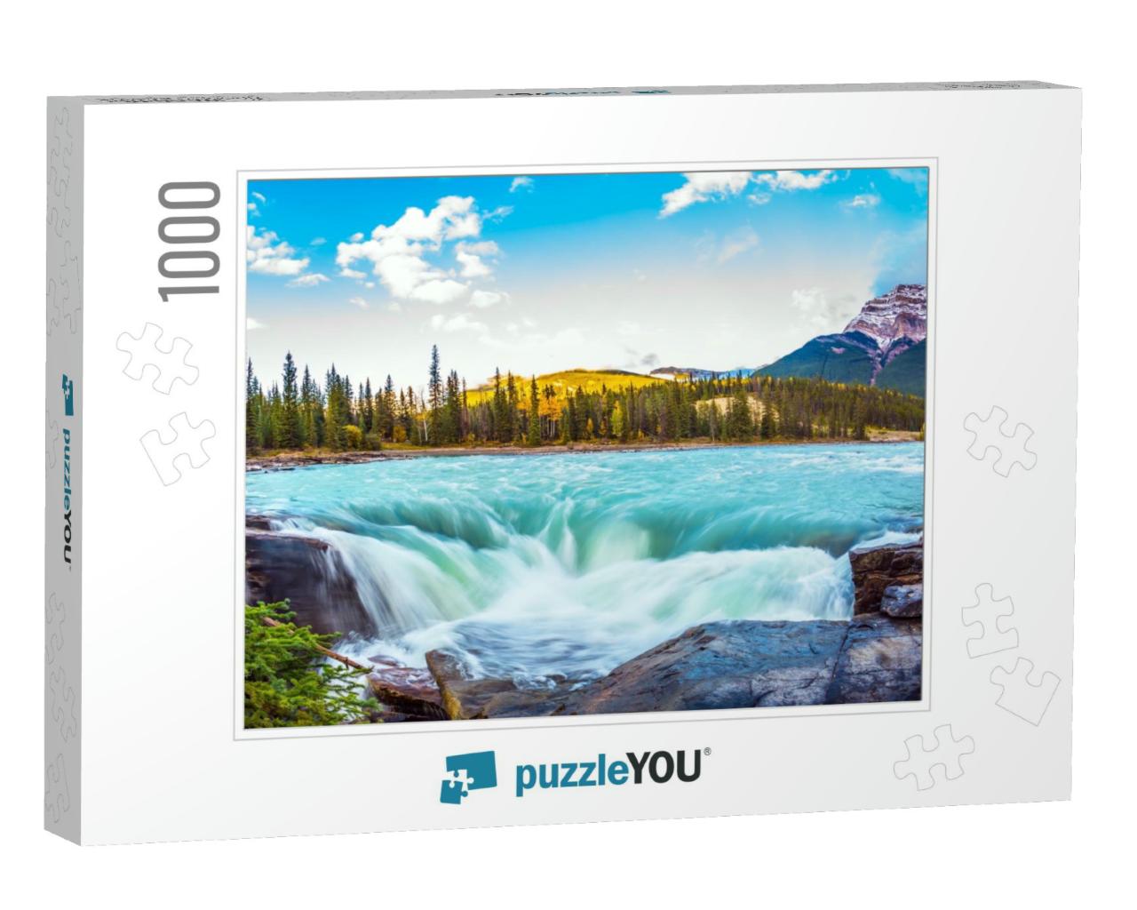 Travel to Jasper Park, Canada. the Waters of a Melting Mo... Jigsaw Puzzle with 1000 pieces