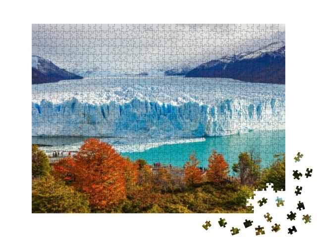 The Perito Moreno Glacier is a Glacier Located in the Los... Jigsaw Puzzle with 1000 pieces