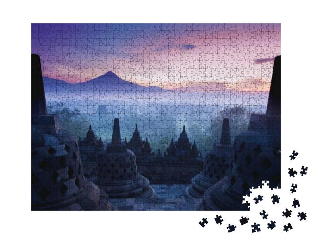 Borobudur Temple, Yogyakarta, Java, Indonesia... Jigsaw Puzzle with 1000 pieces